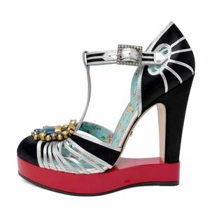 Gucci Mariska Runway Platform Heels 37.5 SS17 Alessandro Michele
